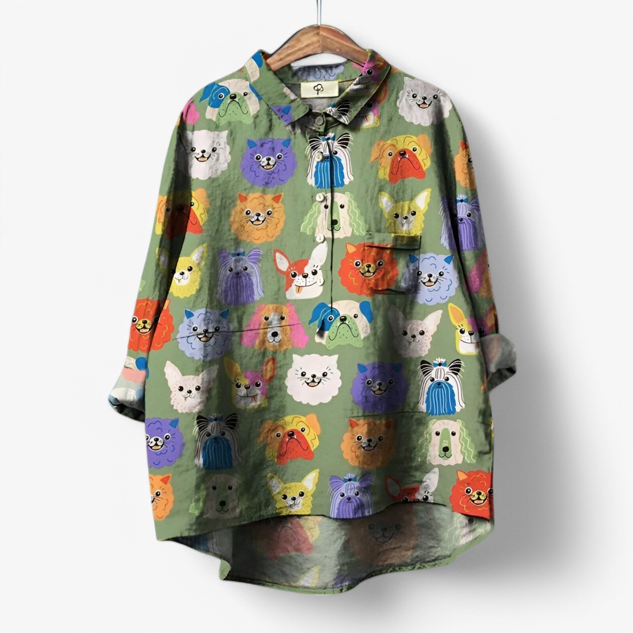 Ava | Elegant Skjorte med Grafisk Mønster | Damer