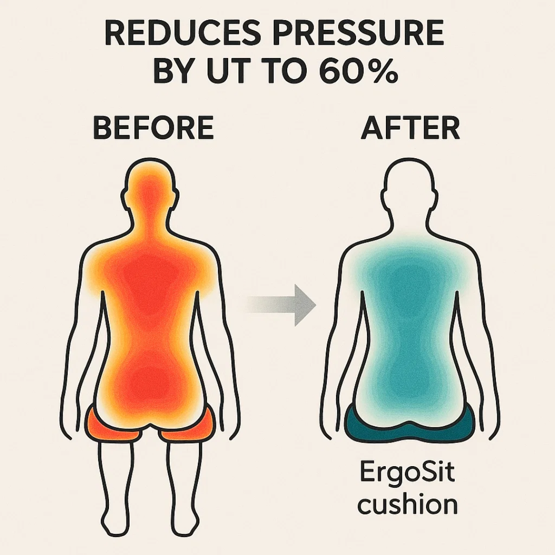 ErgoSit | Fájdalomcsillapító ülőpárna hosszú ideig tartó üléshez