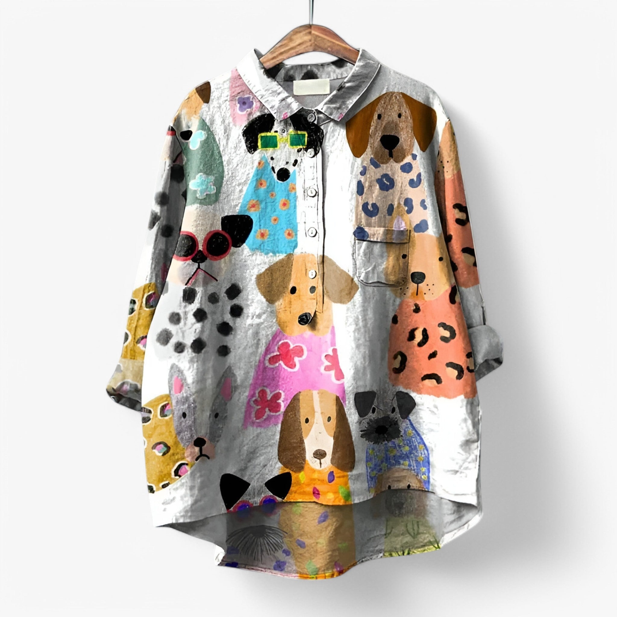 Ava | Elegant Skjorte med Grafisk Mønster | Damer