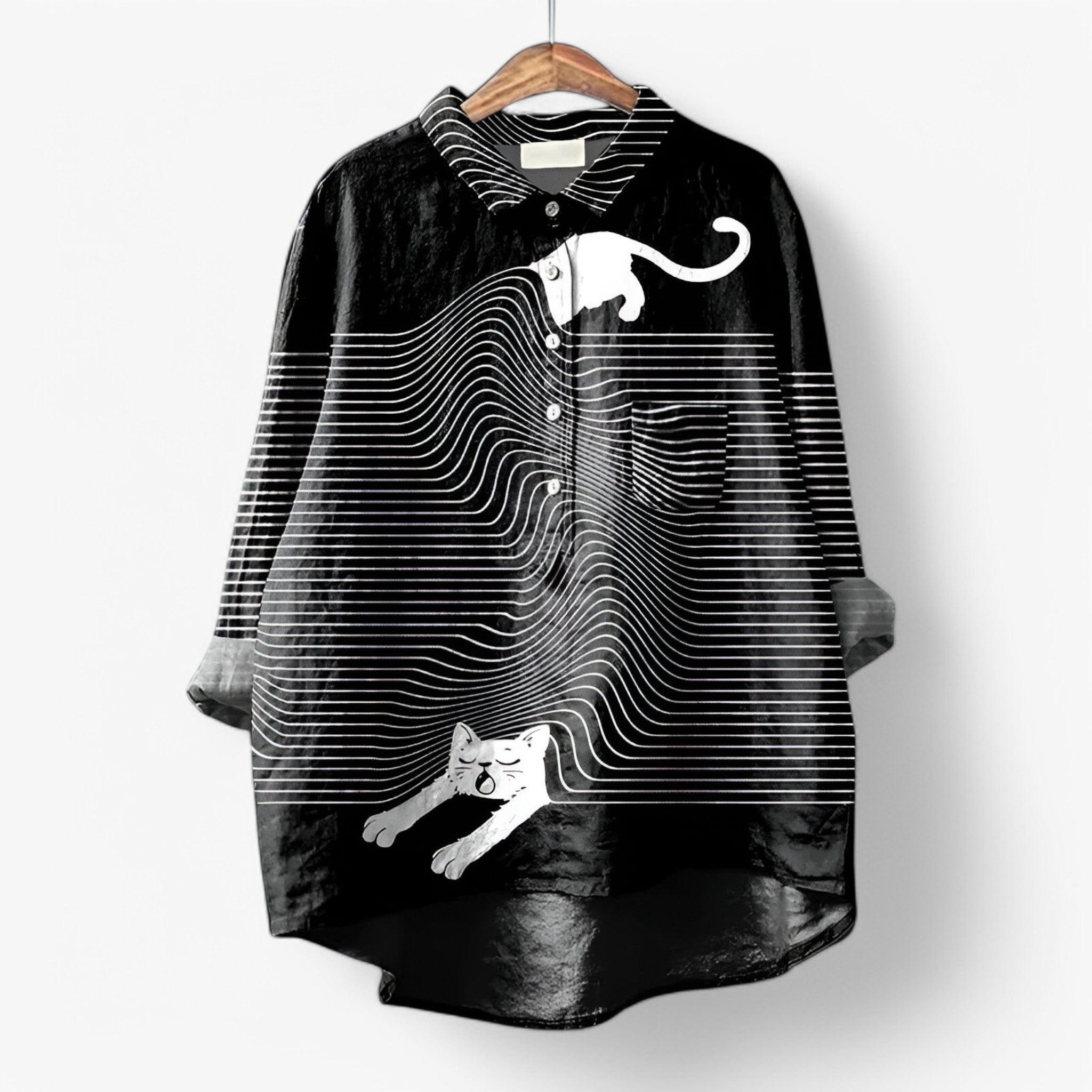 Ava | Elegant Skjorte med Grafisk Mønster | Damer