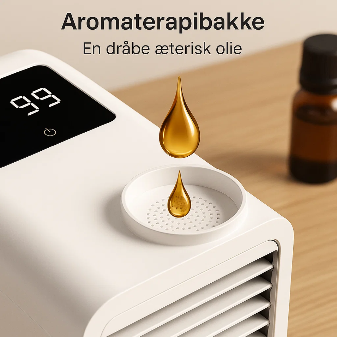MicroCool | Mini-Klimaanlæg Bærbar Fordampningskøler med 1000ml Vandtank