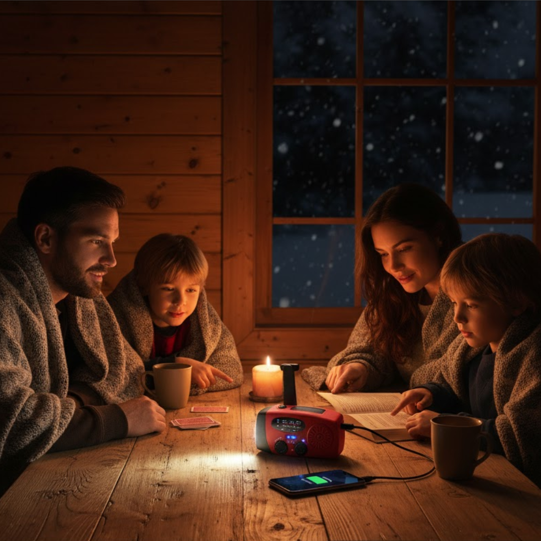 LifeCharge | 3-in-1 Emergency Radio – Power, Light and Security Everywhere