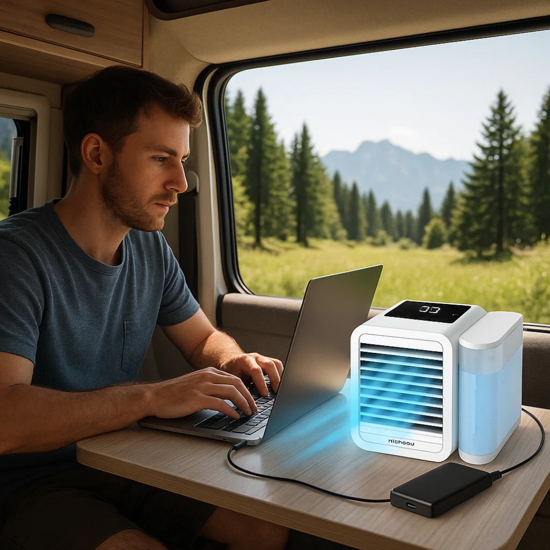 MicroCool | Mini-Klimaanlæg Bærbar Fordampningskøler med 1000ml Vandtank