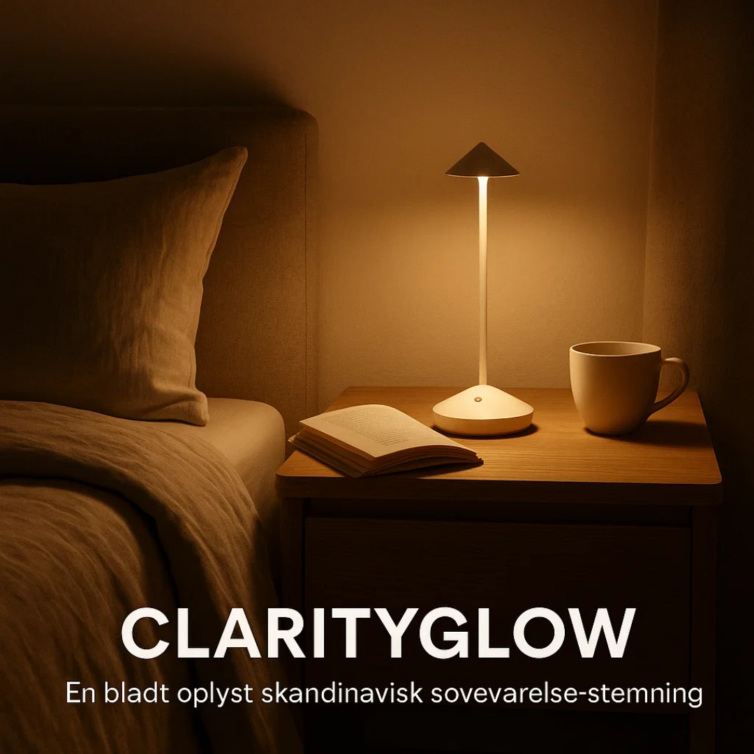 ClarityGlow | Trådløs Bordlampe Dæmpbart Lys & Vandtæt Design