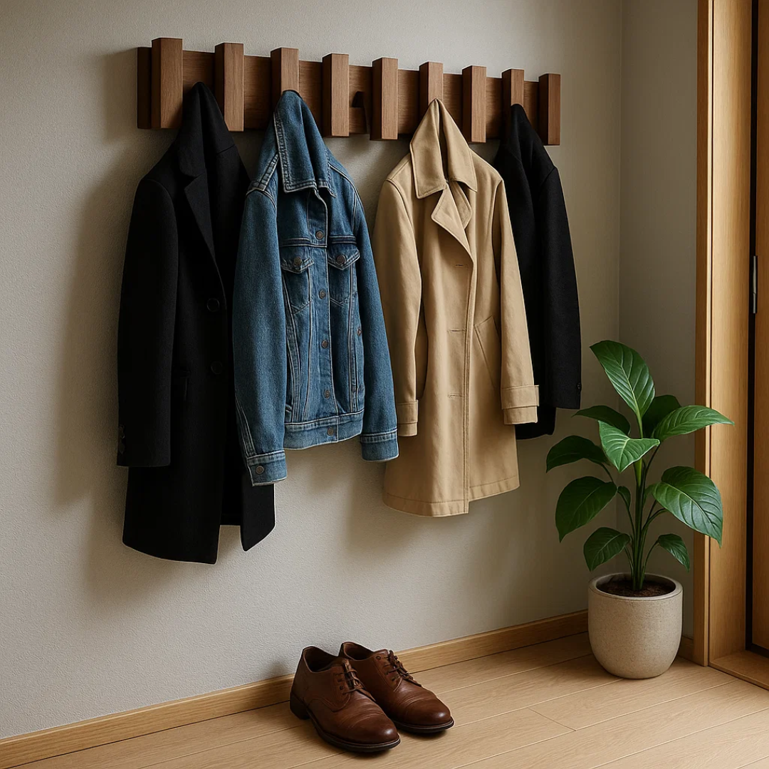 HarmonyCoat | Elegant Vægknagerække i Klaverstil