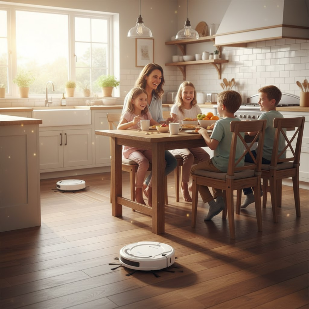 HomeSweep | Robotstøvsuger – Stille og Effektiv Rengøring