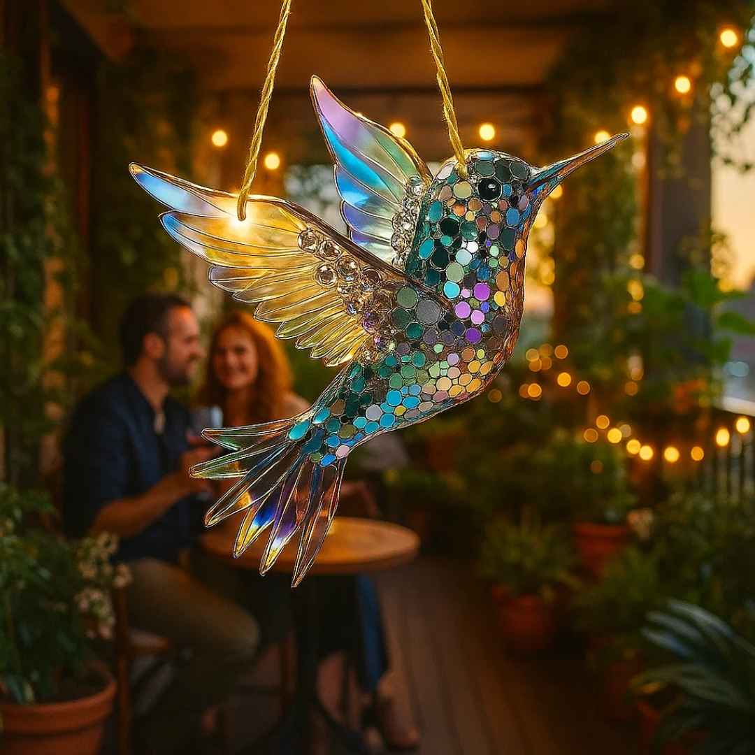 JoyWings | Farverig vinduesophæng med kolibri-solfangere