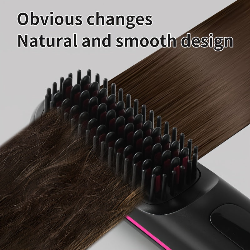 GlowStraight | Hårkam – Sikker Anti-Skalde USB Opladning