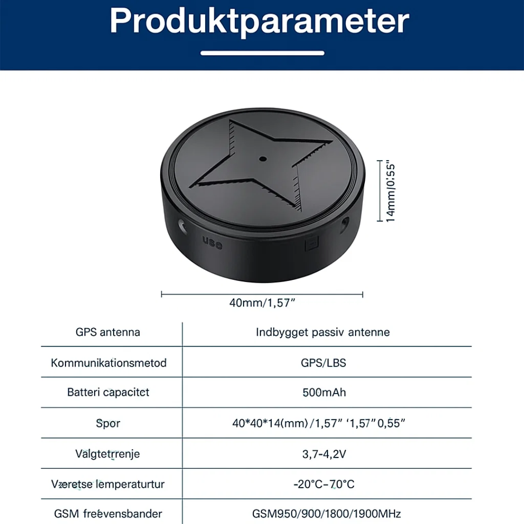 Geopod til bil | Magnetisk Mini GPS-tracker til Live Overvågning