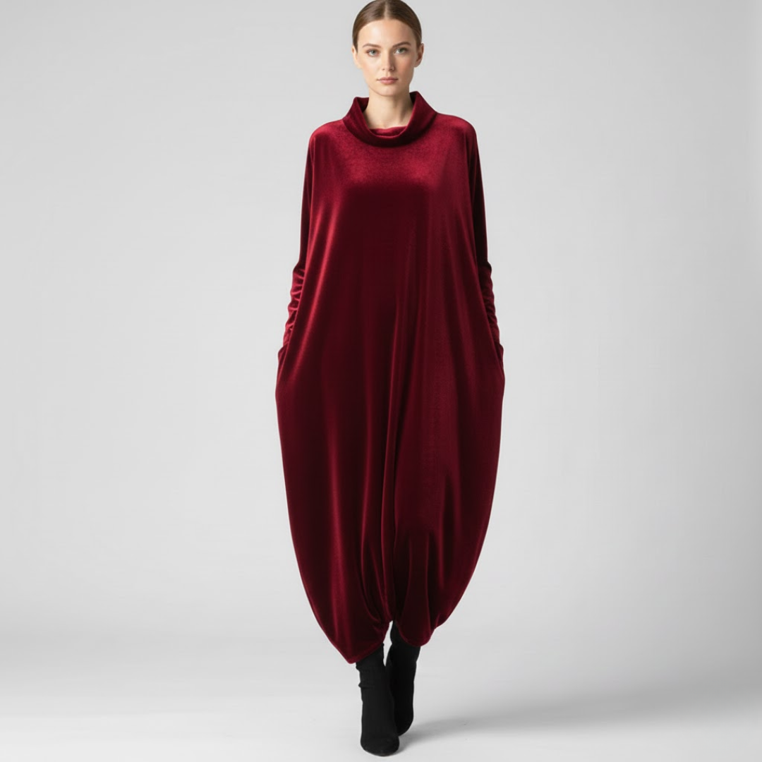 Temmy | Fløjlskjole – Elegant Komfort til Enhver Anledning