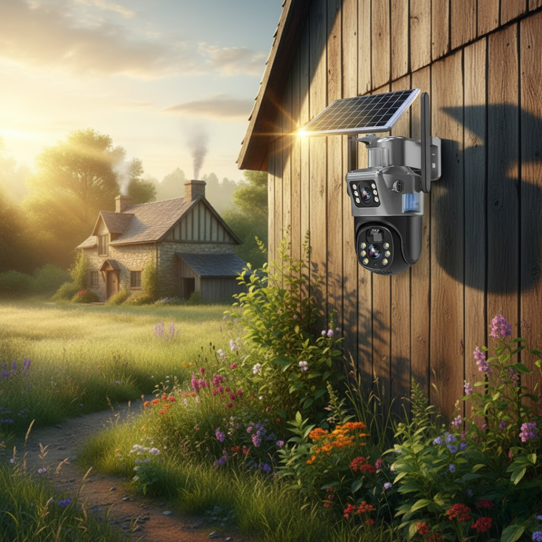 DualGuard | Caméra de sécurité 4K avec panneau solaire