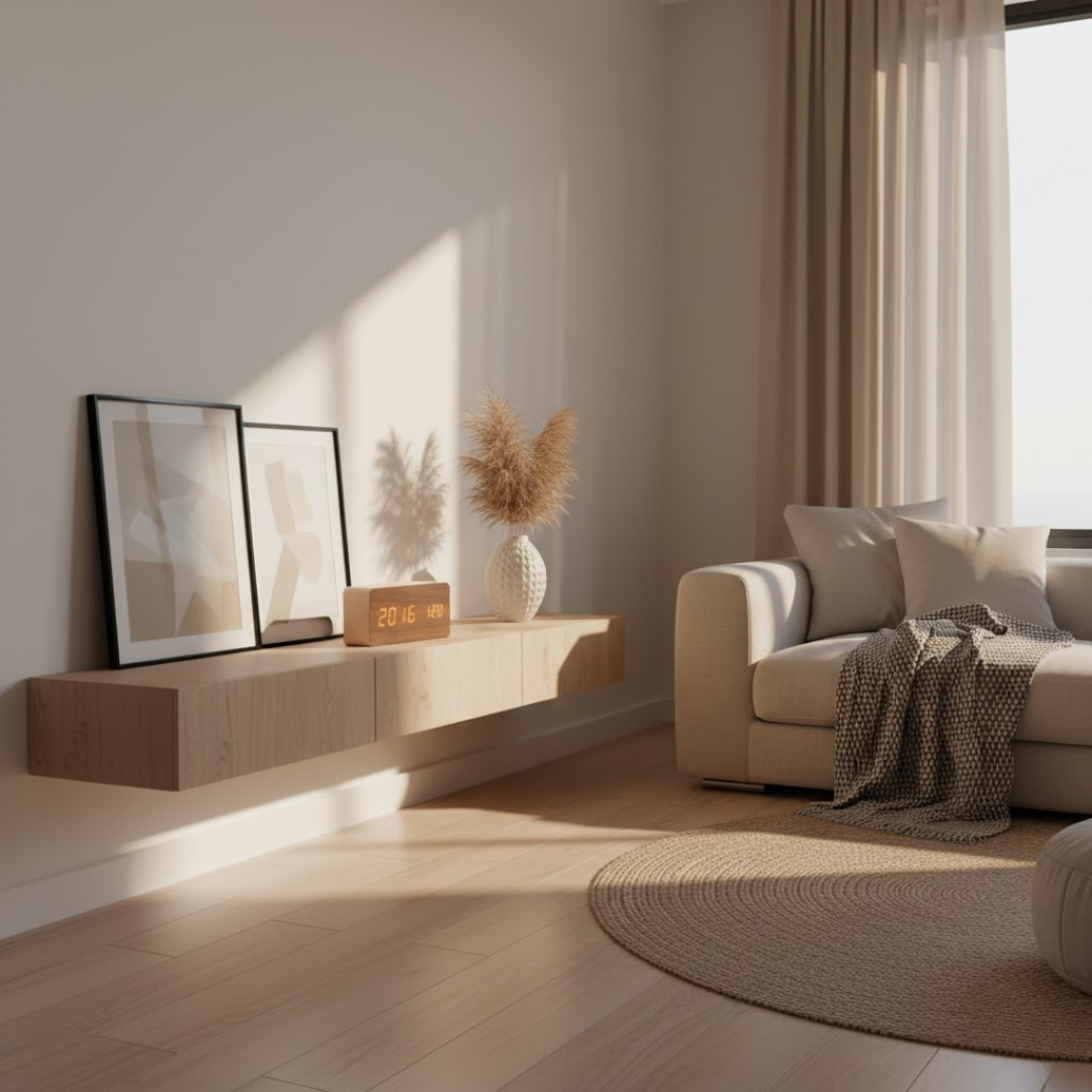 TimeWood | Digital Træur med LED-display, Stille-funktion & moderne design