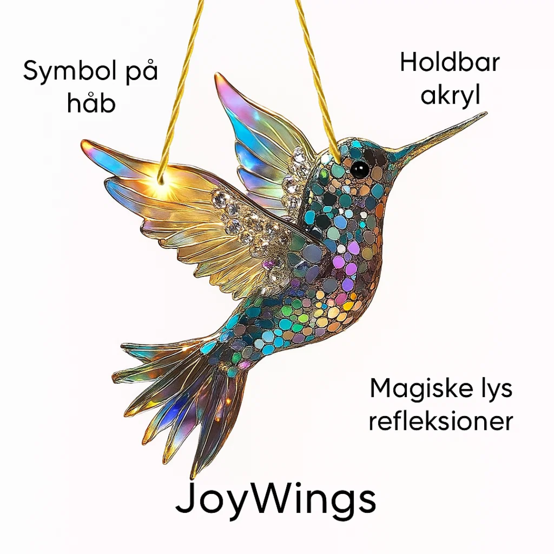 JoyWings | Farverig vinduesophæng med kolibri-solfangere
