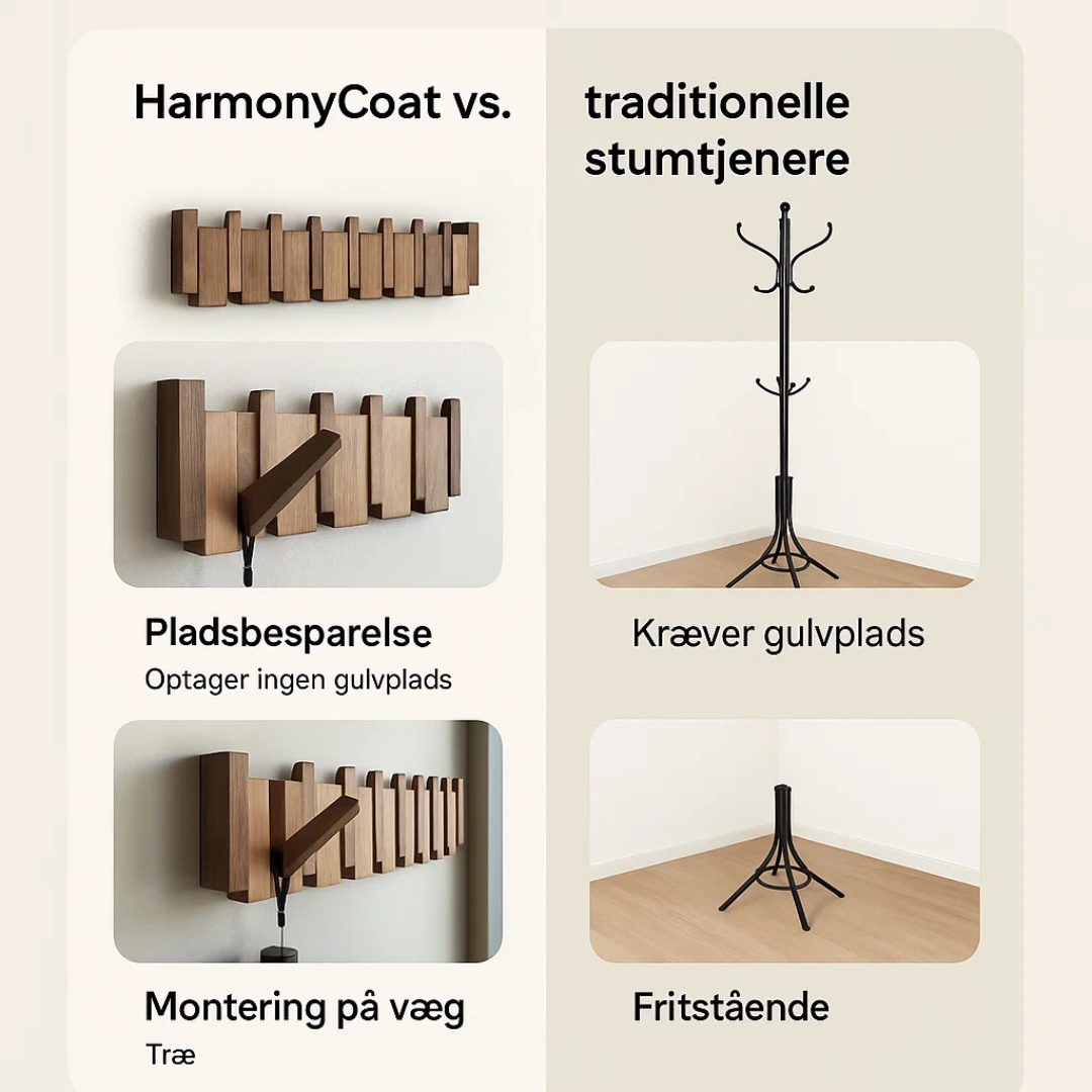 HarmonyCoat | Elegant Vægknagerække i Klaverstil