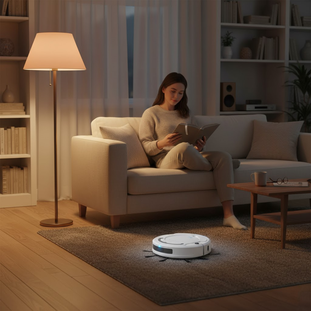 HomeSweep | Robotstøvsuger – Stille og Effektiv Rengøring
