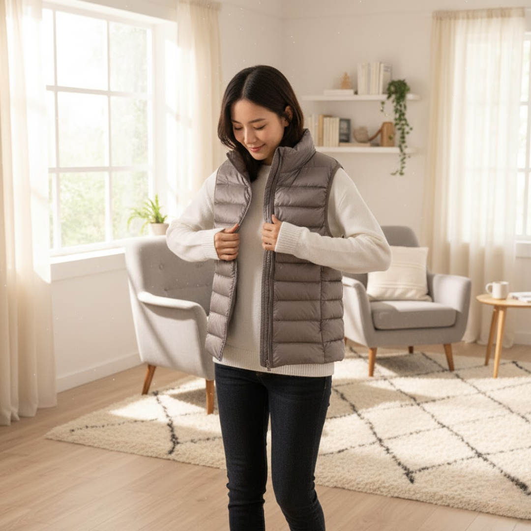 Alison | Damevest – Ultralet Komfort og Praktisk Varme