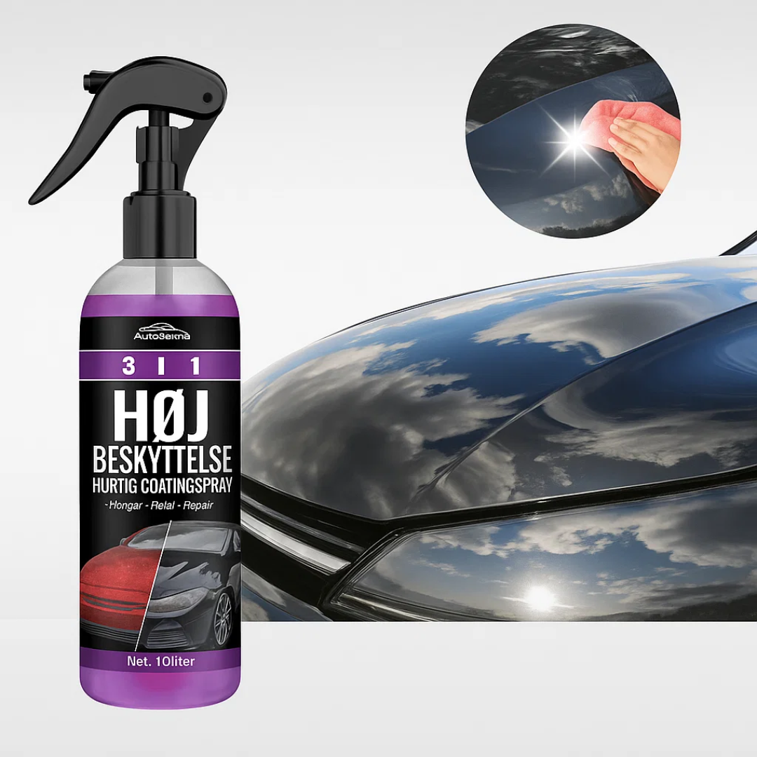 AutoGlanz | 3-i-1 Nano Keramisk Coating Spray | 1+2 Gratis