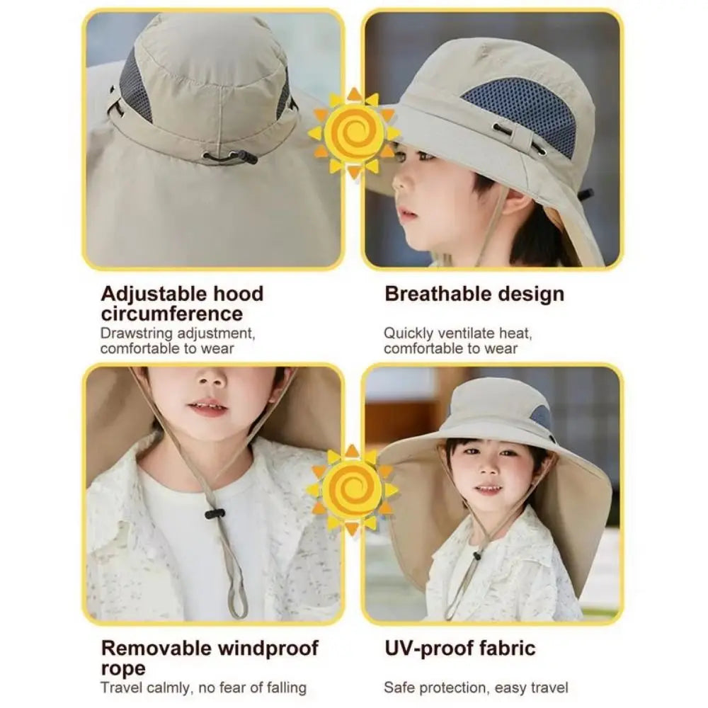 SunBreeze | Justerbar Børne-Solventilator-Hat