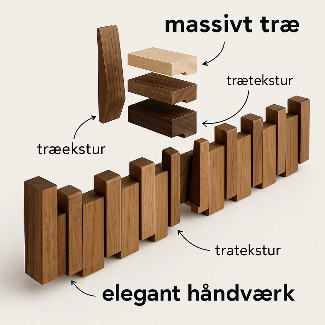 HarmonyCoat | Elegant Vægknagerække i Klaverstil