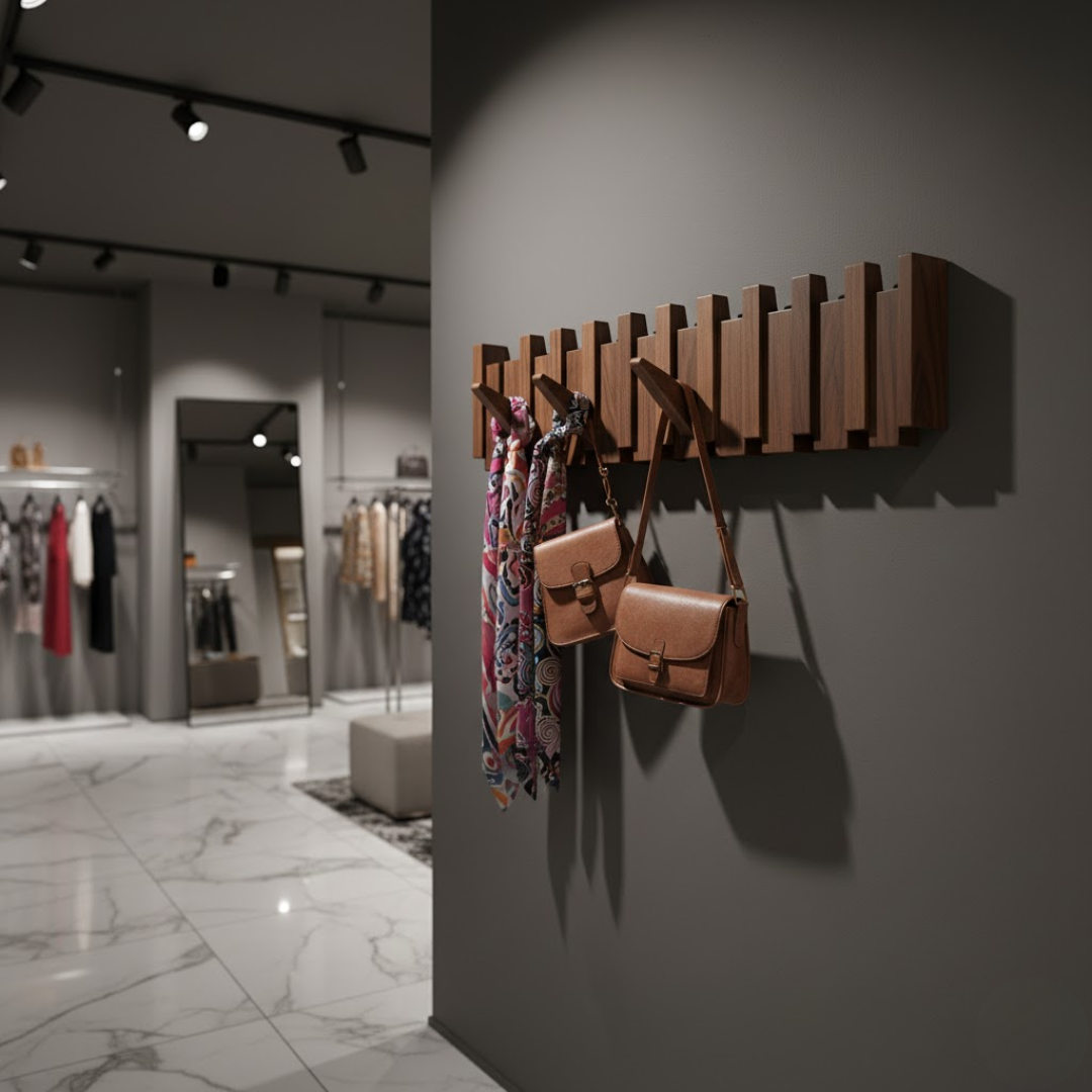 HarmonyCoat | Elegant Vægknagerække i Klaverstil