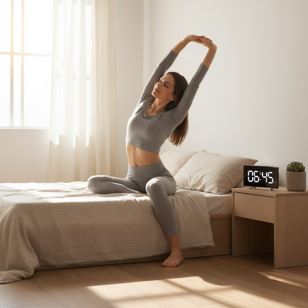 CurveClock | LED Digital Vækkeur med Buet Skærm og Automatisk Lys