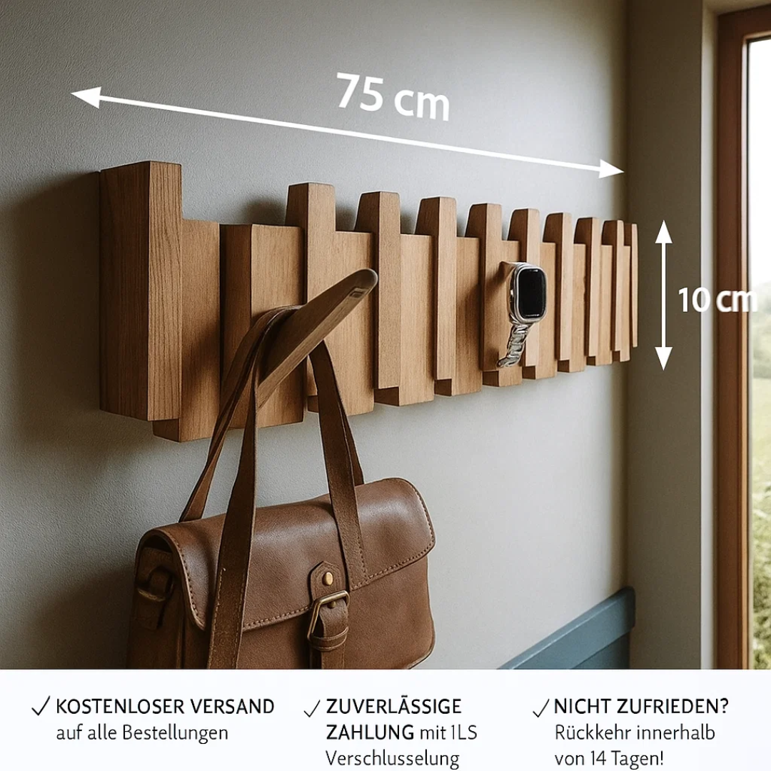 HarmonyCoat | Elegáns falra szerelhető fogas zongora stílusban