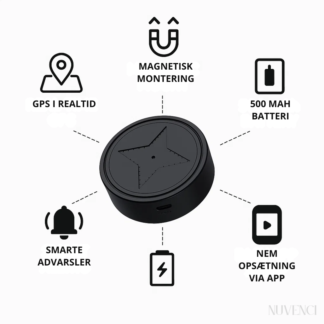 Geopod til bil | Magnetisk Mini GPS-tracker til Live Overvågning