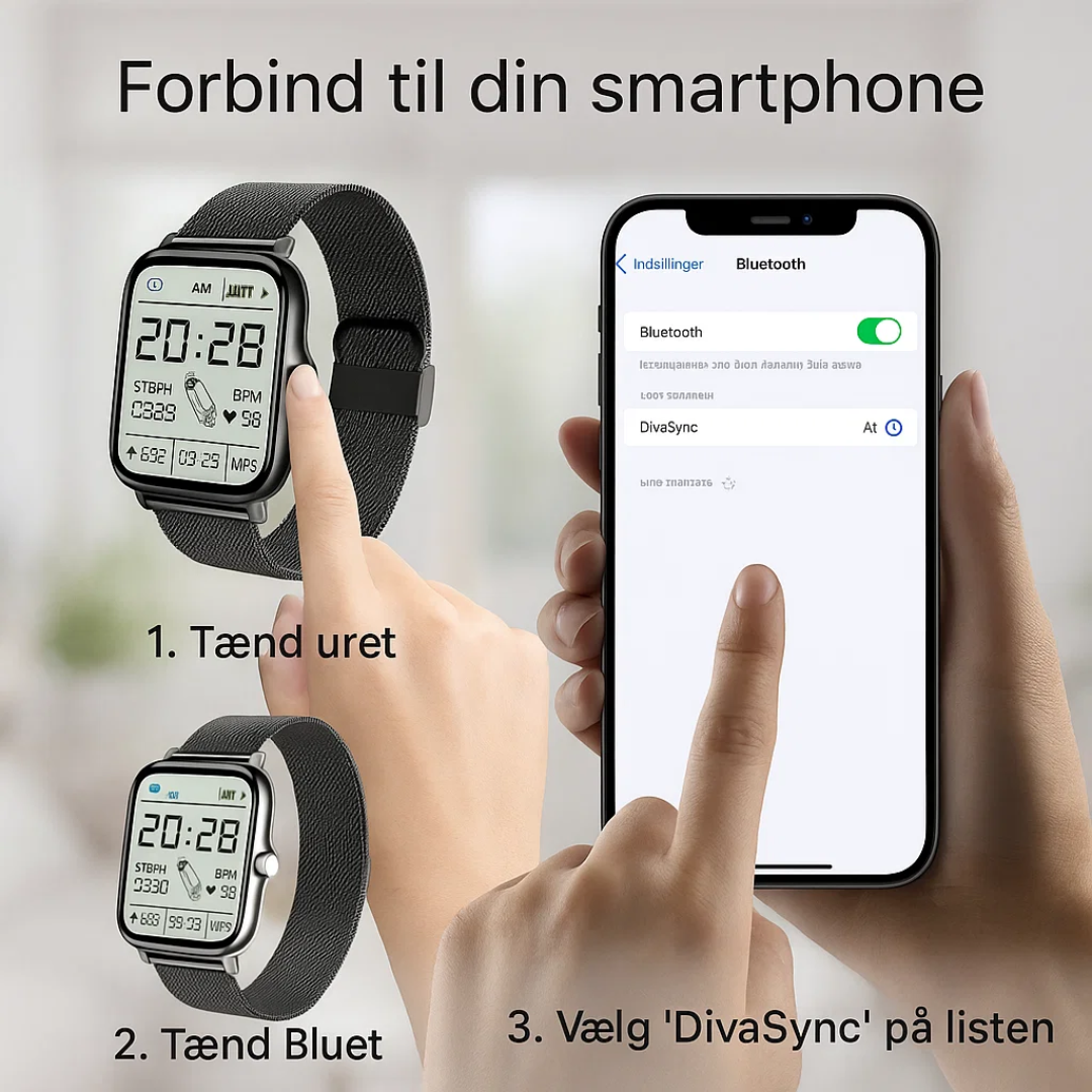 DivaSync | Multifunktionelt Elegant Smartwatch til Kvinder