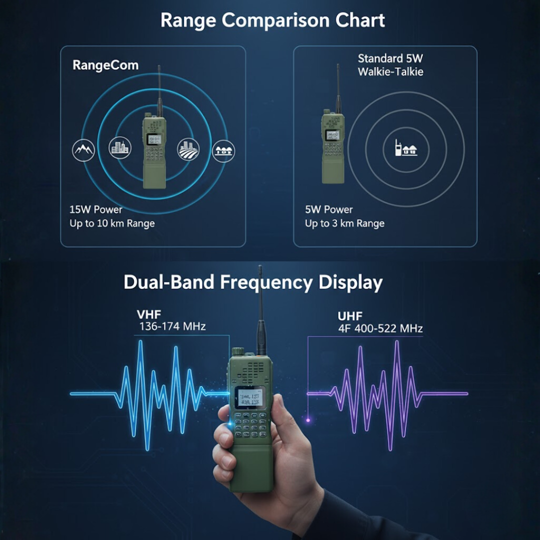 RangeCom | Walkie-Talkie – Hosszú hatótávolság és stabil kapcsolat
