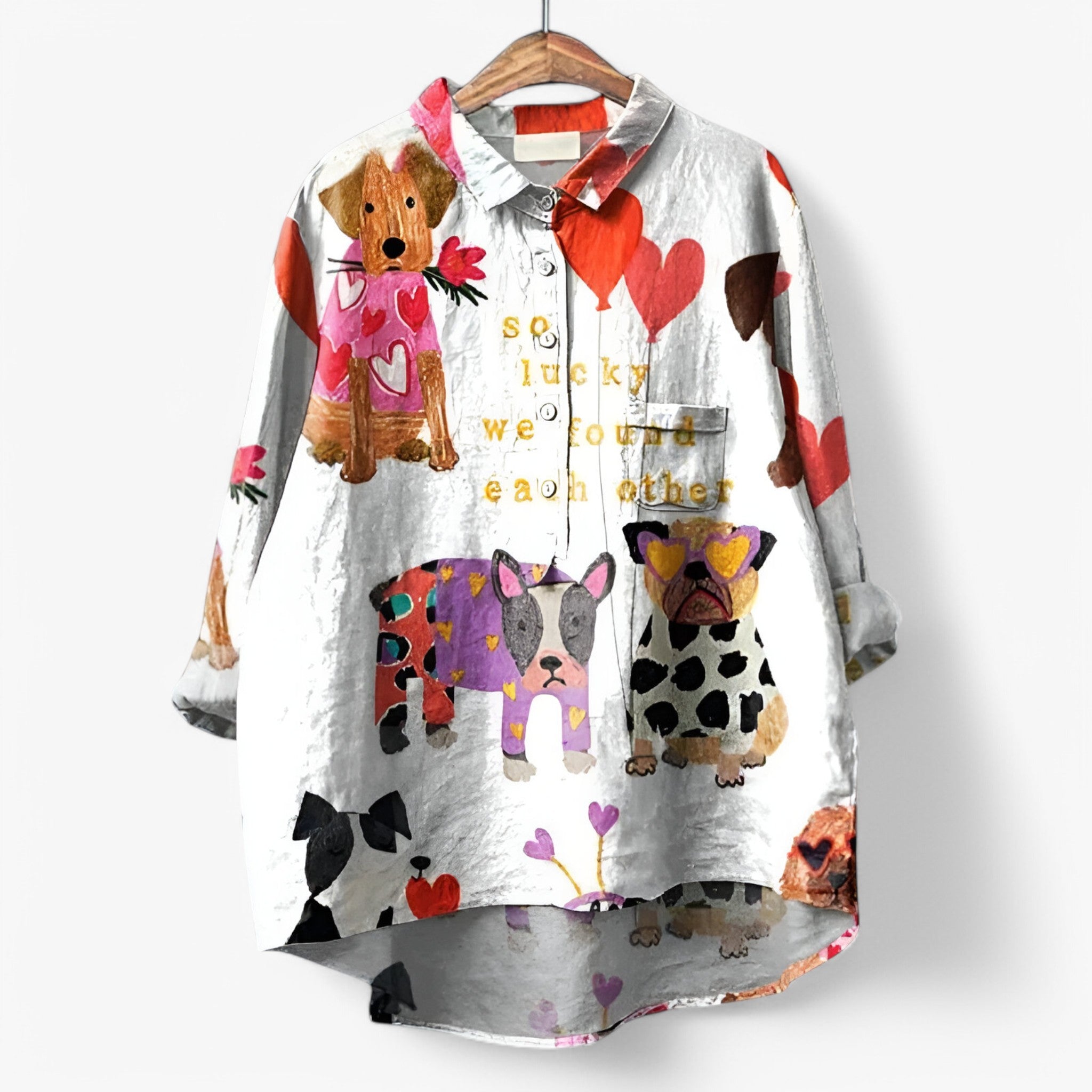 Ava | Elegant Skjorte med Grafisk Mønster | Damer