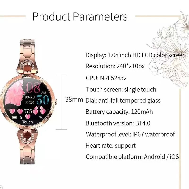 AquaFit | Vandtæt Fitness Smartwatch