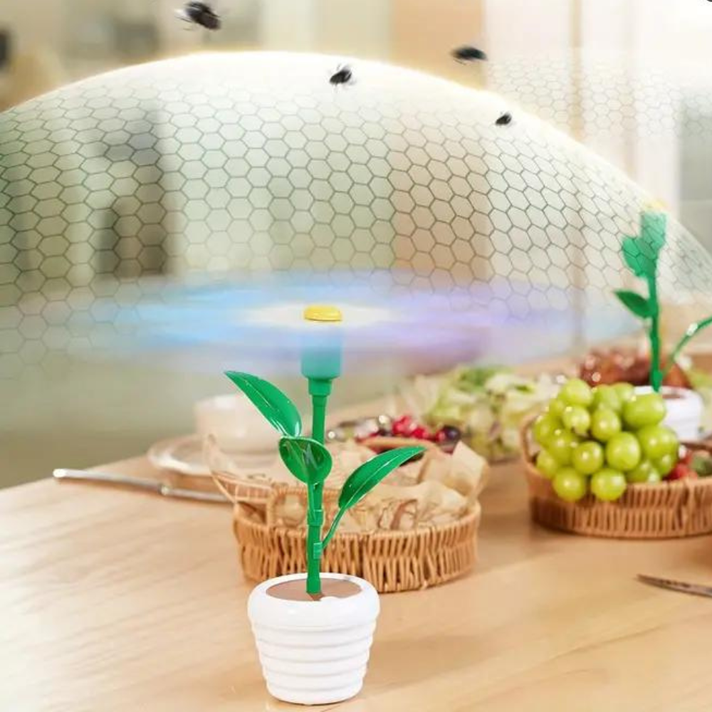 FlyShield | Kompakt spisebord-ventilator til fluefrie måltider
