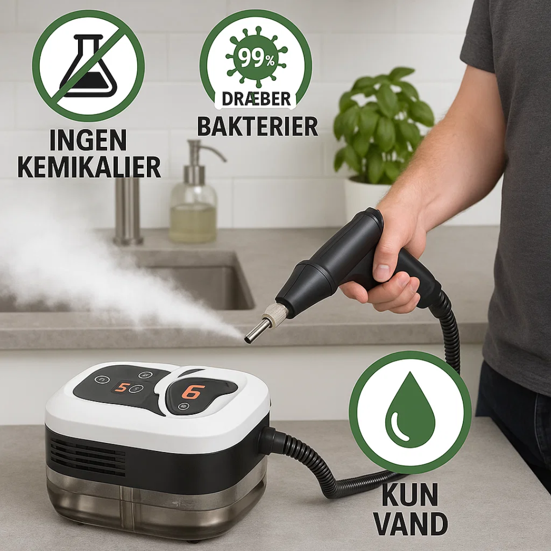 SteamForce | 2500W Højtryksdamprenser med handsker