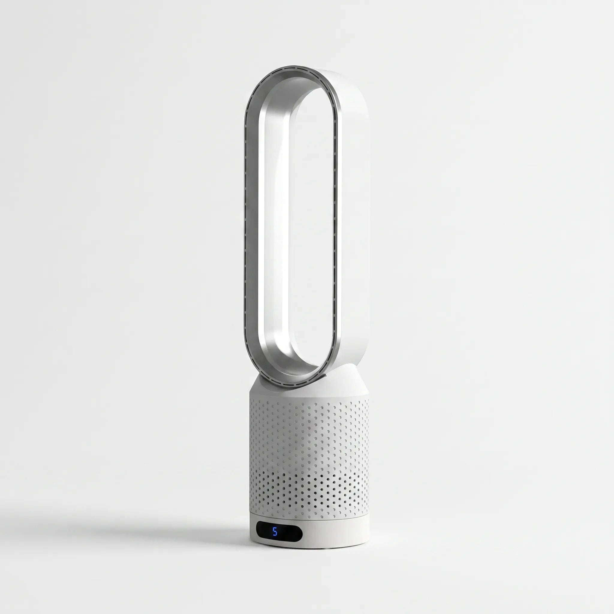 Aeroflow - Bladløs Tårnventilator Sølv Nuvenci.dk