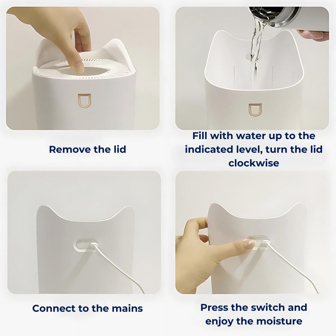 AeroMist | Ultrasonisk Luftfugter – Frisk Luft og Bedre Søvn