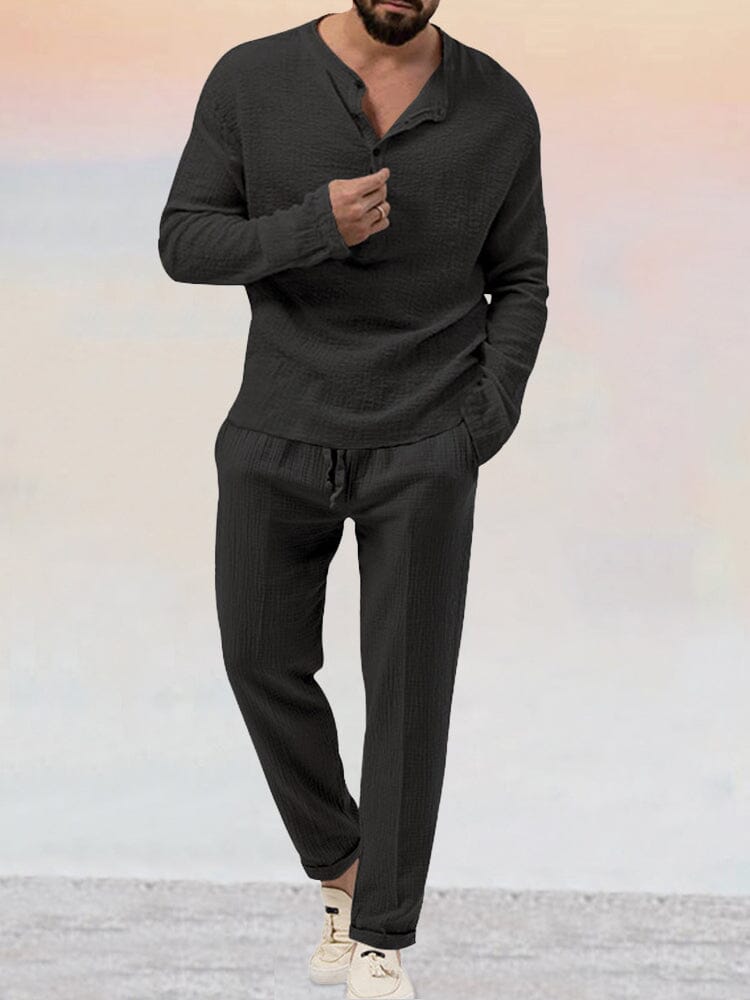 Asher | Luftigt Linned-Sæt | Herre8