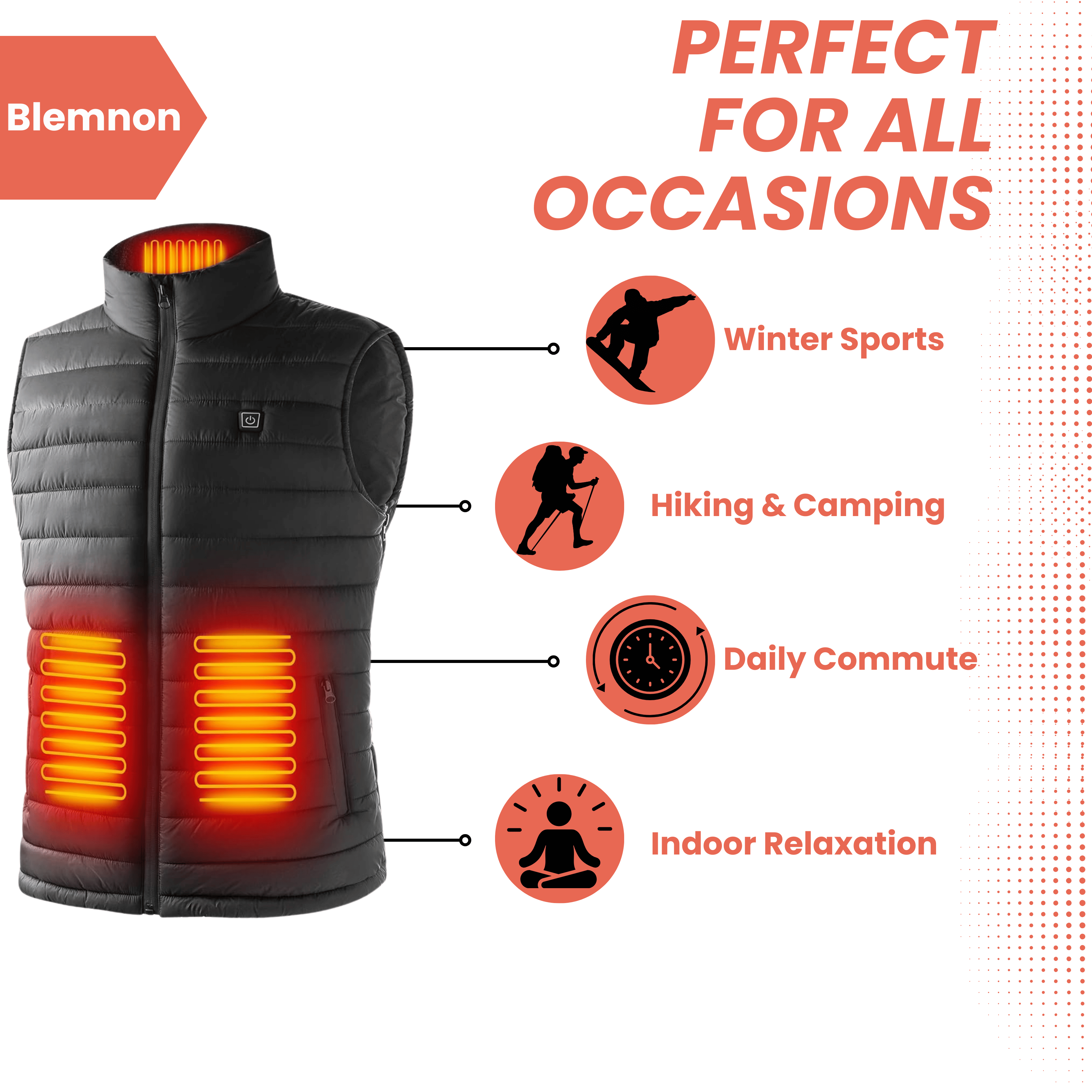WarmCore | Varm Vest – Øjeblikkelig Varme & Justerbar Komfort