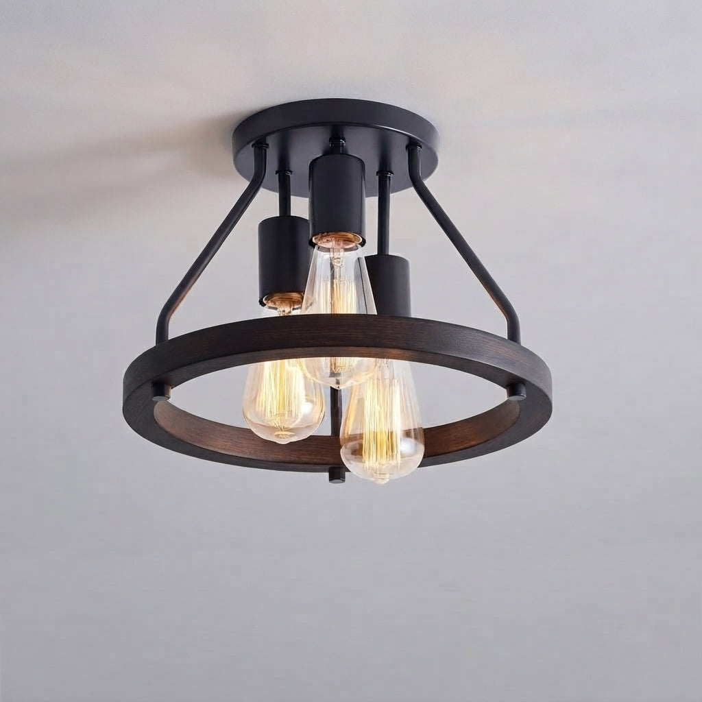 Briarcroft - Cirkulær Loftlampe Med Synlige Lyskilder2