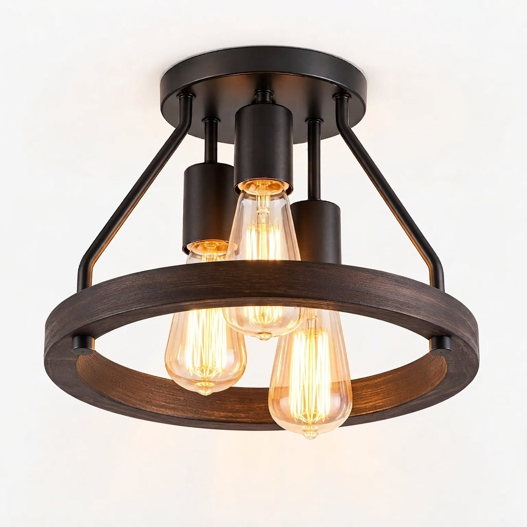 Briarcroft - Cirkulær Loftlampe Med Synlige Lyskilder4