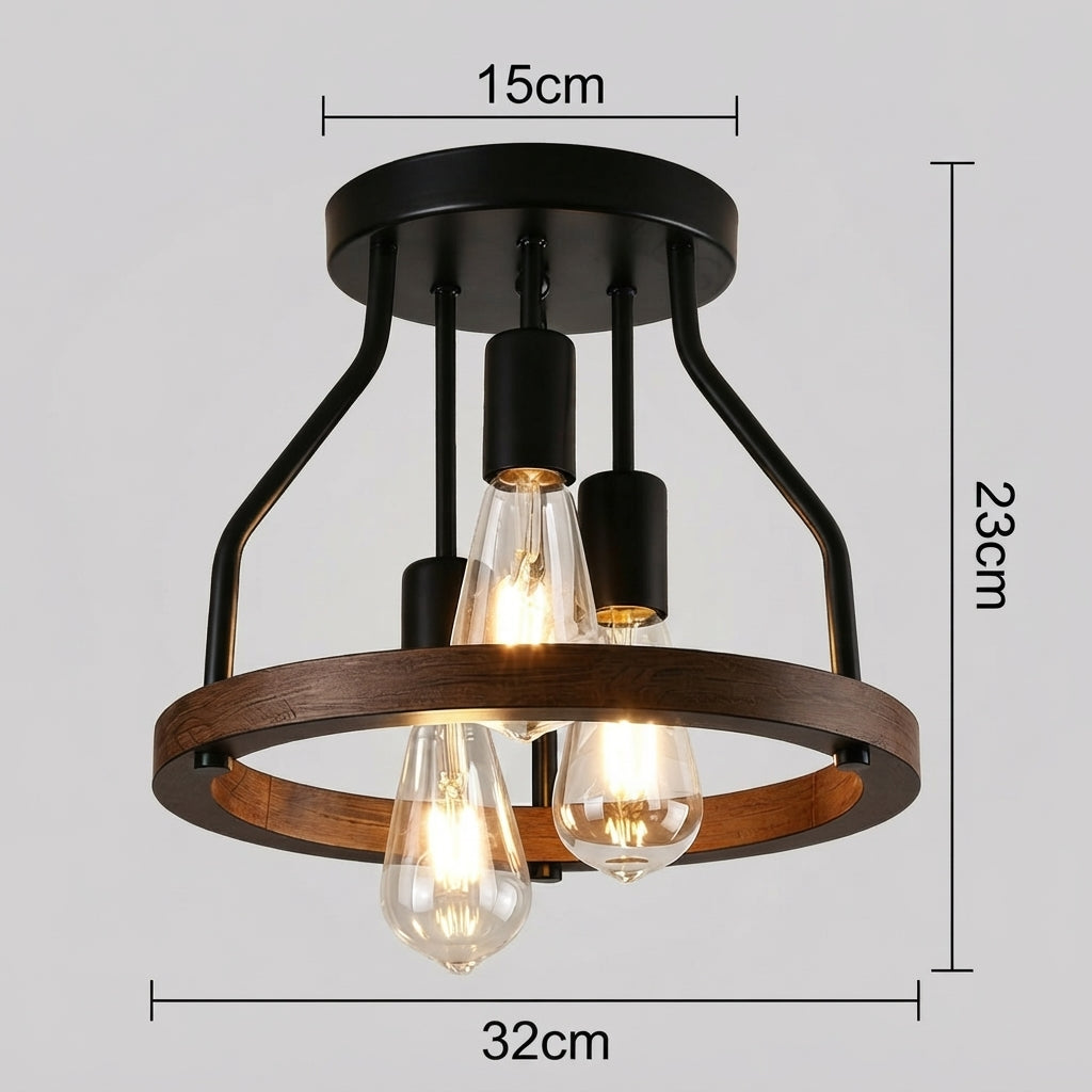 Briarcroft - Cirkulær Loftlampe Med Synlige Lyskilder6