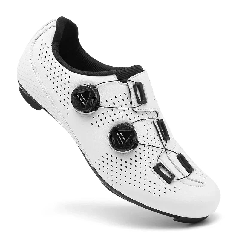 Cadenzia - Aerodynamiske Racer Cykelsko Hvid SPD Nuvenci.dk