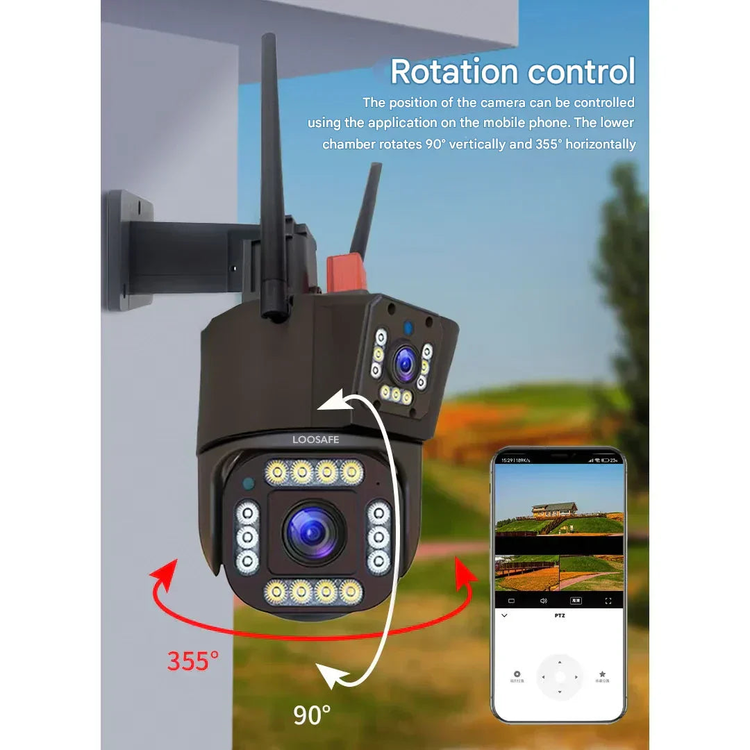 DualGuard | Caméra de sécurité 4K avec panneau solaire