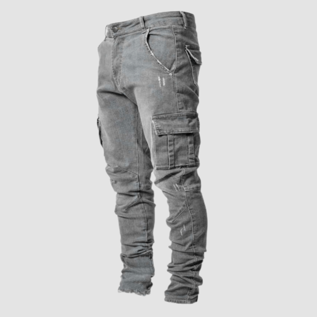 Caspar | Dehnbare Cargo-Jeans | Herren5