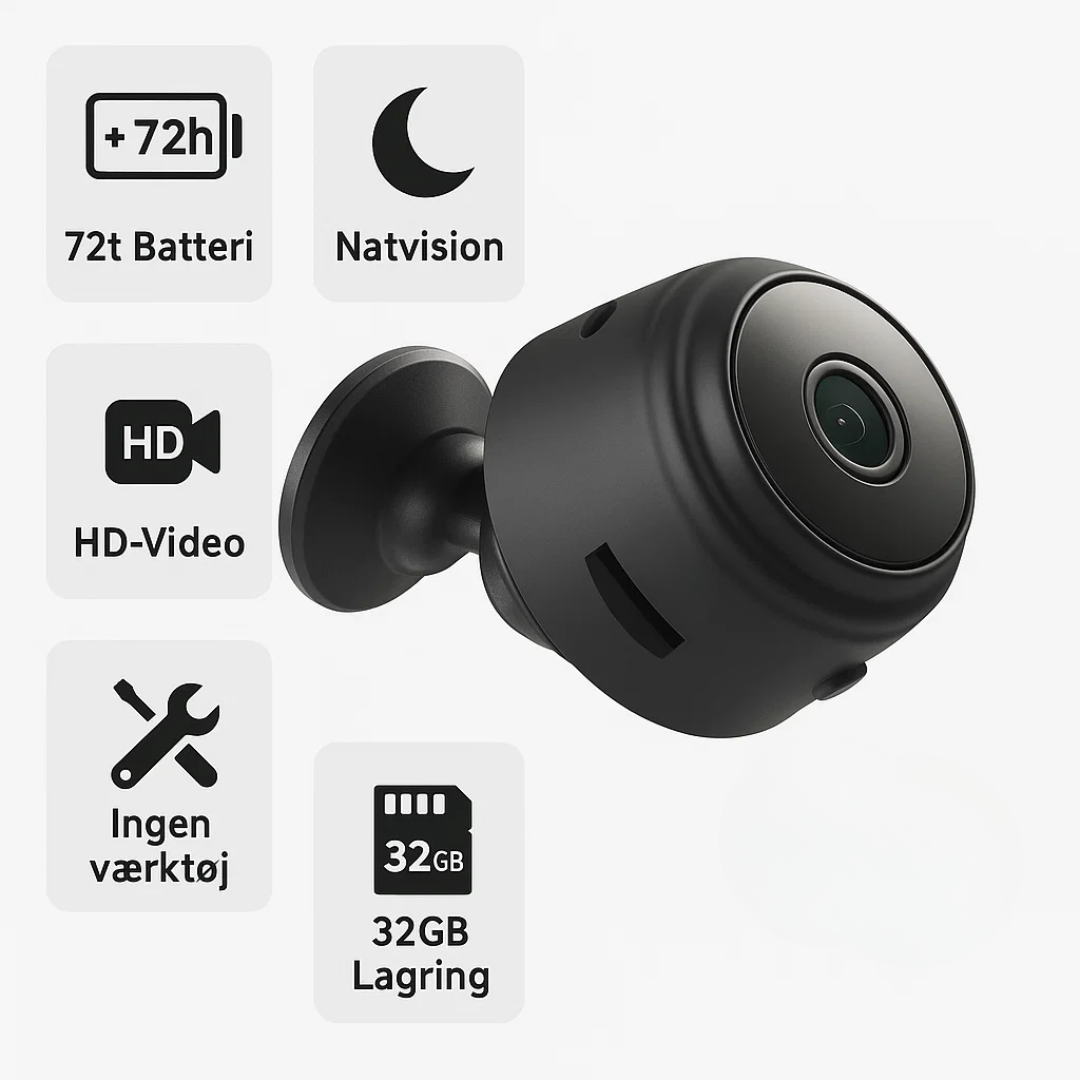 DriveCam | Trådløs HD-bakkamera med 32GB SD-kort