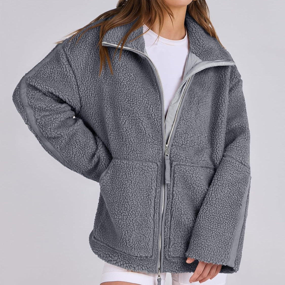 Éclat | Women's Teddy Fleece Jacket – Elegant and Cozy Design 3