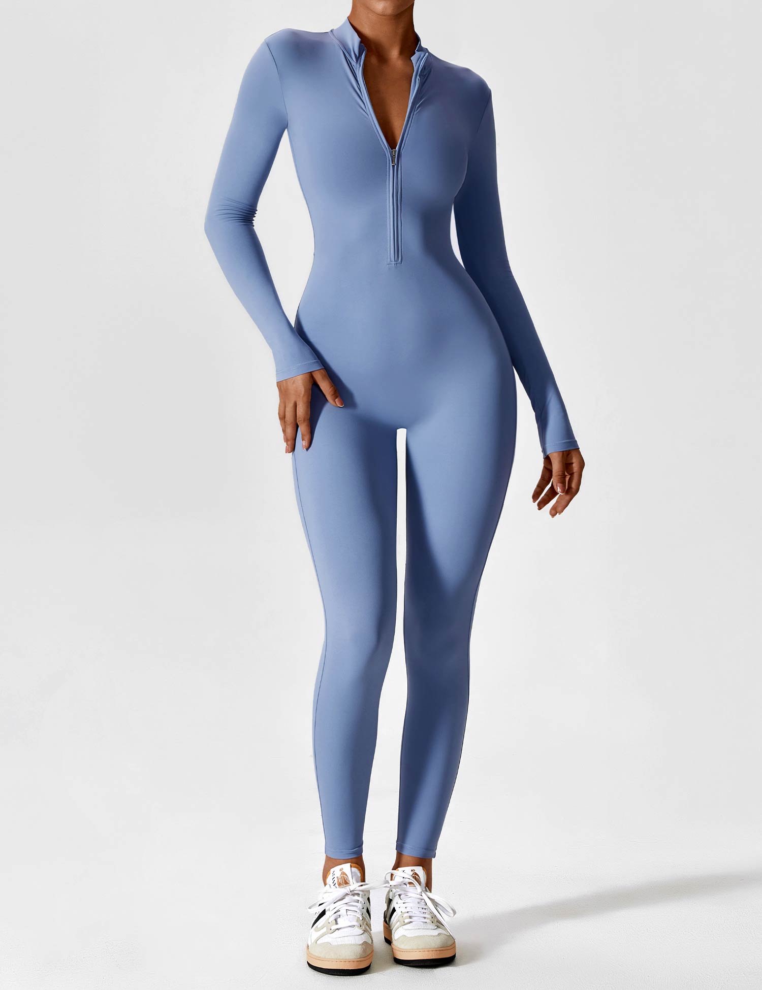Eliana | Stilvoller Langarm-Overall mit Stehkragen | Damen3
