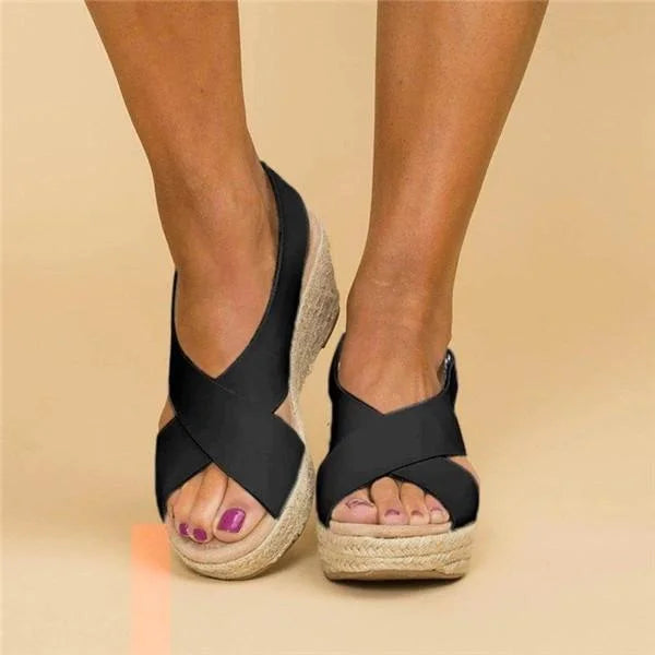 EvoWear | Orthopädische Espadrilles mit Keilabsatz in Taupe1