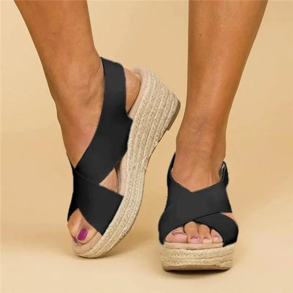 EvoWear | Orthopädische Espadrilles mit Keilabsatz in Taupe10