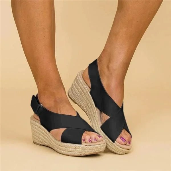 EvoWear | Orthopädische Espadrilles mit Keilabsatz in Taupe9