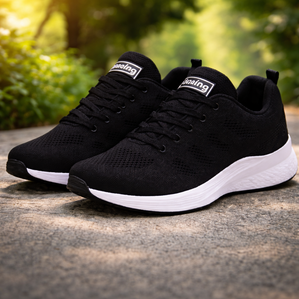 Footvelo - Ortopædisk Sneaker Med Gelkerne-Dæmpning Sort Nuvenci.dk